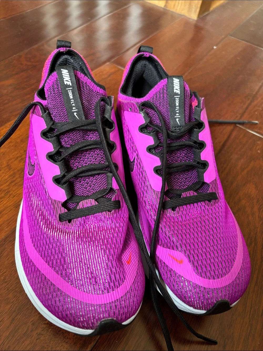 Nike zoom fly 4 Women's Running Shoes in Vibrant purple, black and gray - Picture 6 of 7